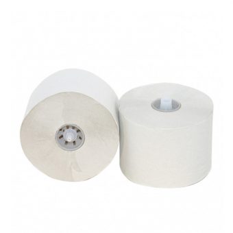 Toiletpapier met dop recycled wit. 2-laags