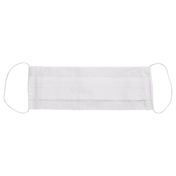 Papier mondmaskers met elastieke oorband, wit (1-laags)