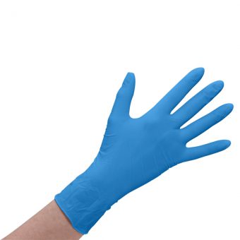 Latex handschoenen gepoederd, blauw