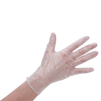 Vinyl handschoenen gepoederd, wit