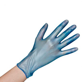 Vinyl handschoenen gepoederd, blauw