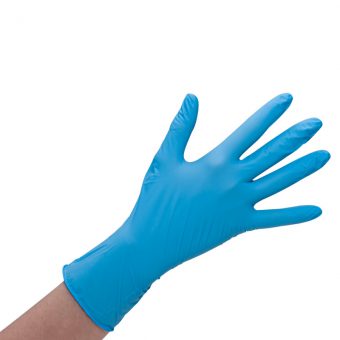 Nitriel handschoenen gepoederd, blauw
