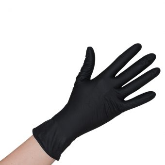 Nitriel handschoenen poedervrij, zwart