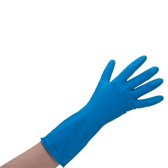 Latex huishoudhandschoen, blauw