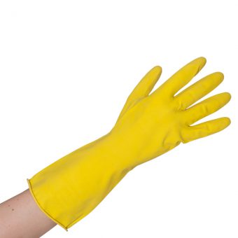 Latex huishoudhandschoen, geel